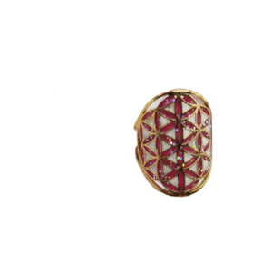 bague fleur de vie dorée lumière d’or Jewels Spirit vue de face