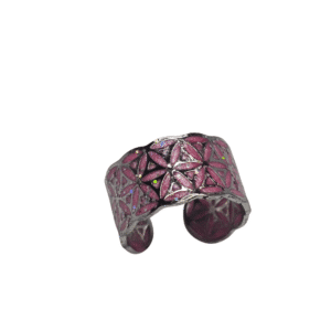 bague fleur de vie argentée éveil de rose Jewels Spirit vue de face