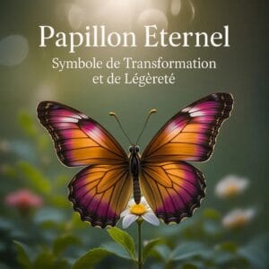Papillon symbole de transformation aux ailes colorées représentant la métamorphose